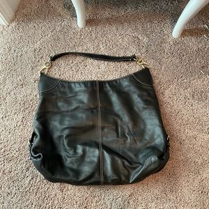 Doone and Burke black leather satchel